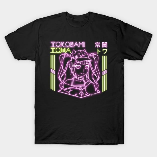 Tokoyami Towa Hololive Neon T-Shirt by TonaPlancarte